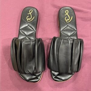 San Edelman Briar, Black Leather Sandals